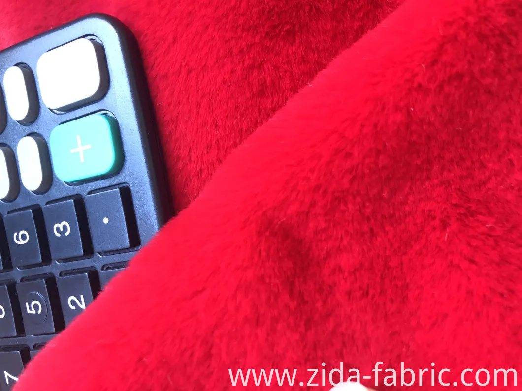 100%Polyester Rabbit-Like Mink Hair Knitted Fabric